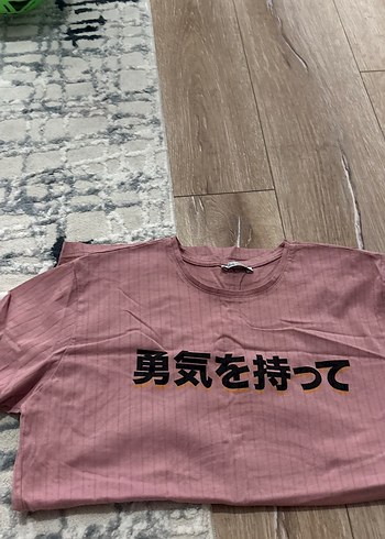 Pembe Baskılı erkek  Tişört - Görsel 2