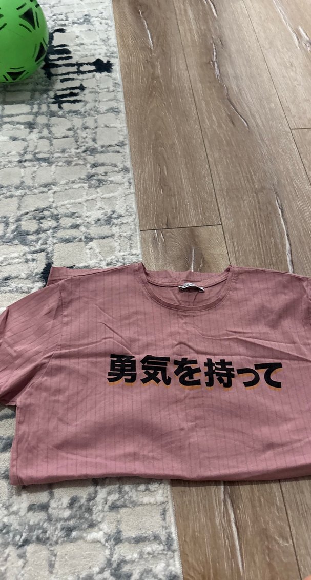 Pembe Baskılı erkek  Tişört - Görsel 2