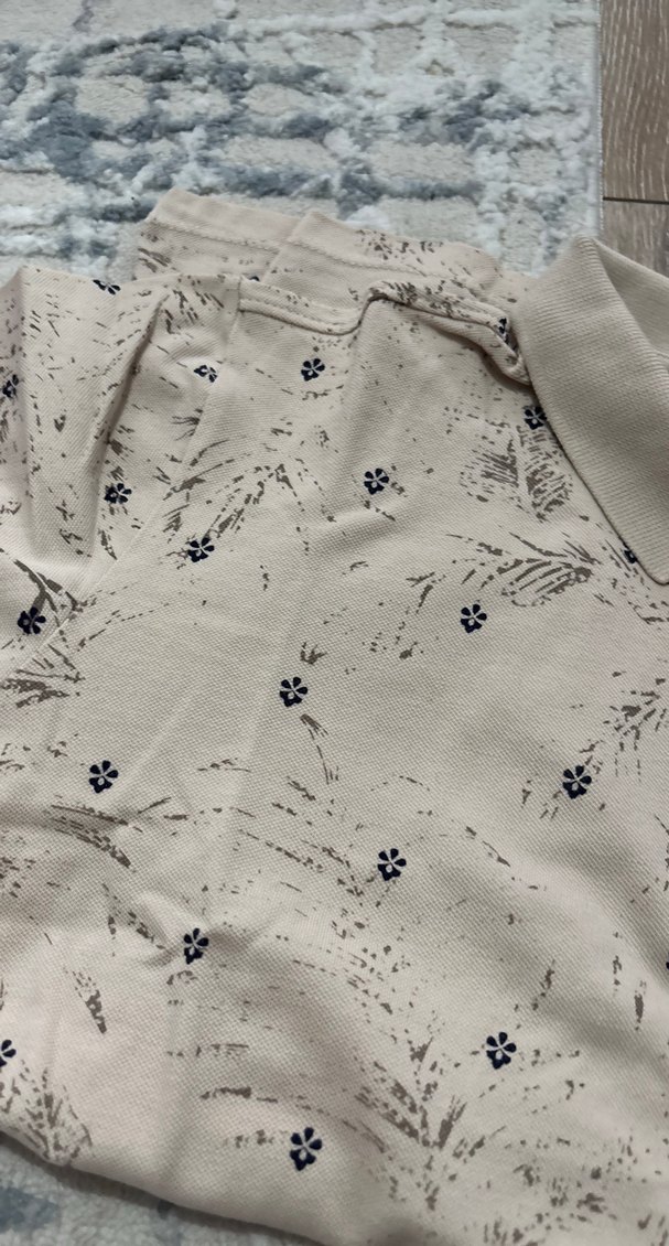 Bej Desenli Erkek Polo Tişört - Görsel 2