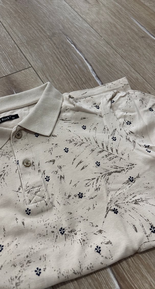 Bej Desenli Erkek Polo Tişört - Görsel 3