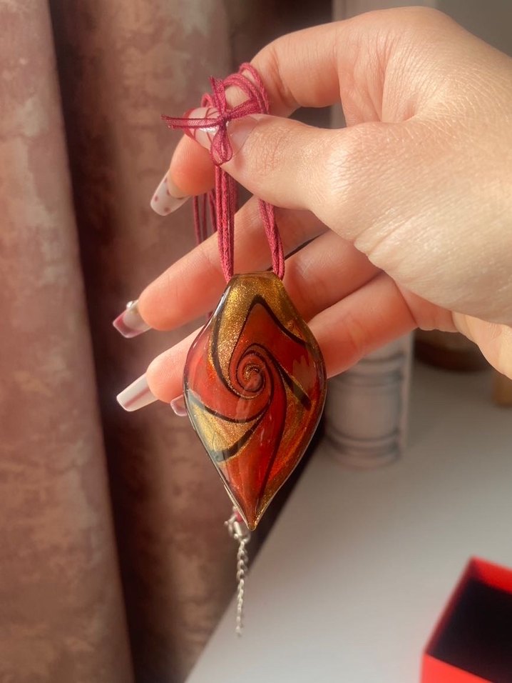 El Yapımı Murano Cam Kolye - Görsel 3