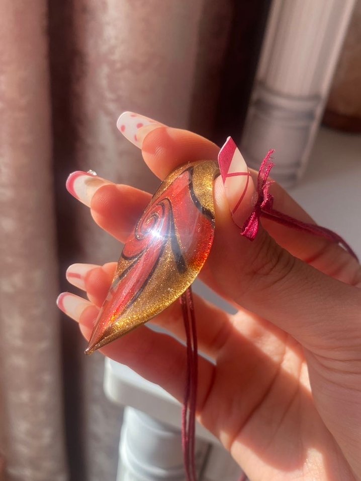 El Yapımı Murano Cam Kolye - Görsel 2