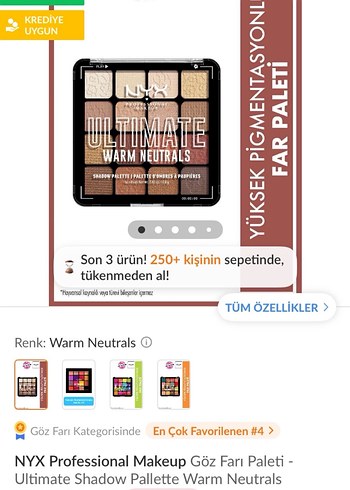 NYX Ultimate Far Paleti - Görsel 4