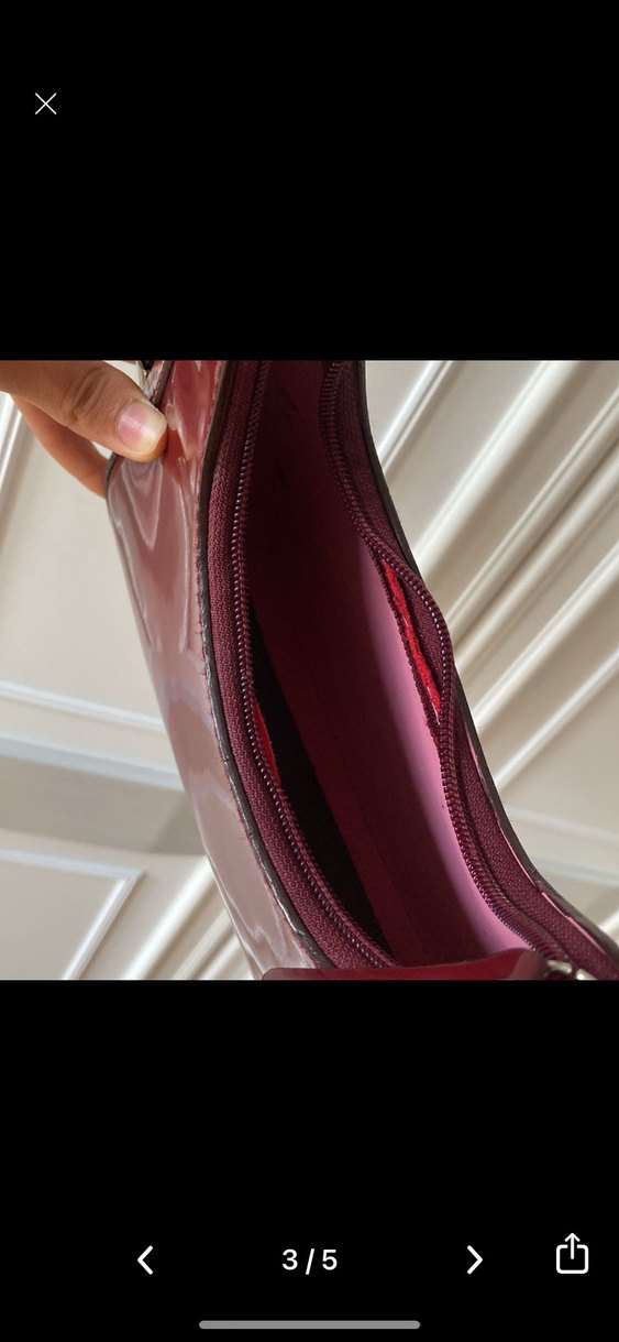 Bordo y2k çanta - Görsel 4