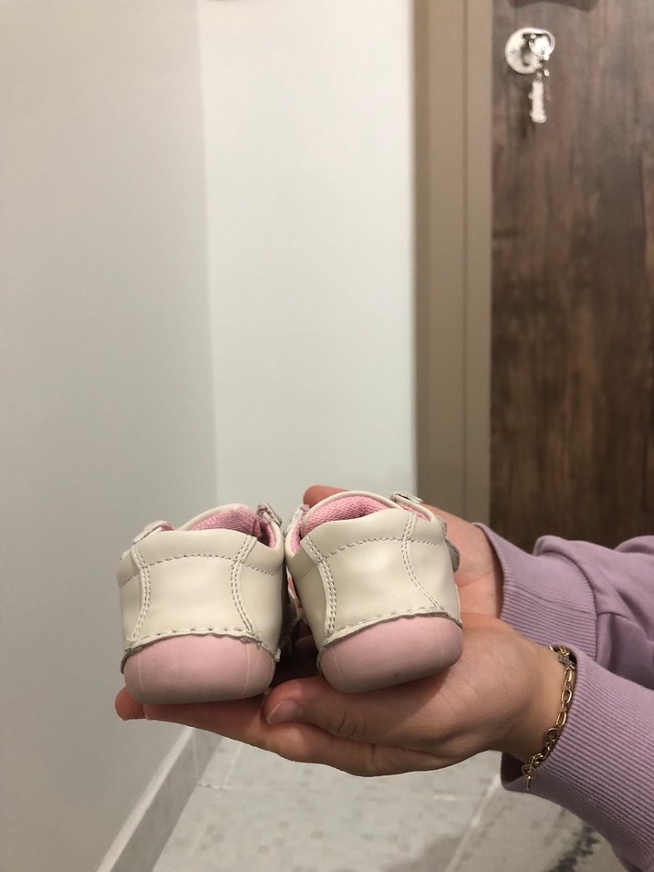 Kız Bebek Beyaz İlk Adım Ayakkabısı - Görsel 4