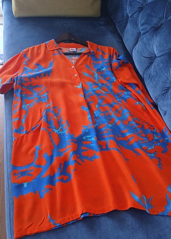 Renkli Tie-Dye V Yakalı Hamile Tuniği