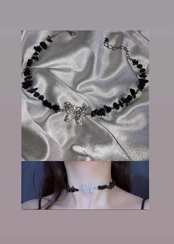  Beden Obsidyen doğaltas kolye modeli