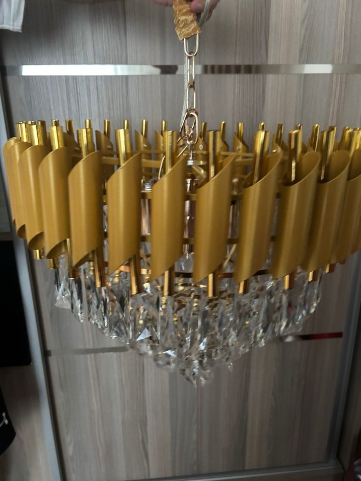 Kesim Kristal Taşlı Lüks Avize - Görsel 3