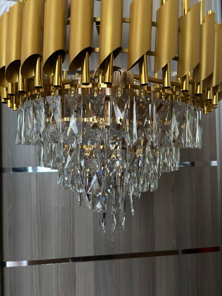 Kesim Kristal Taşlı Lüks Avize - Görsel 2