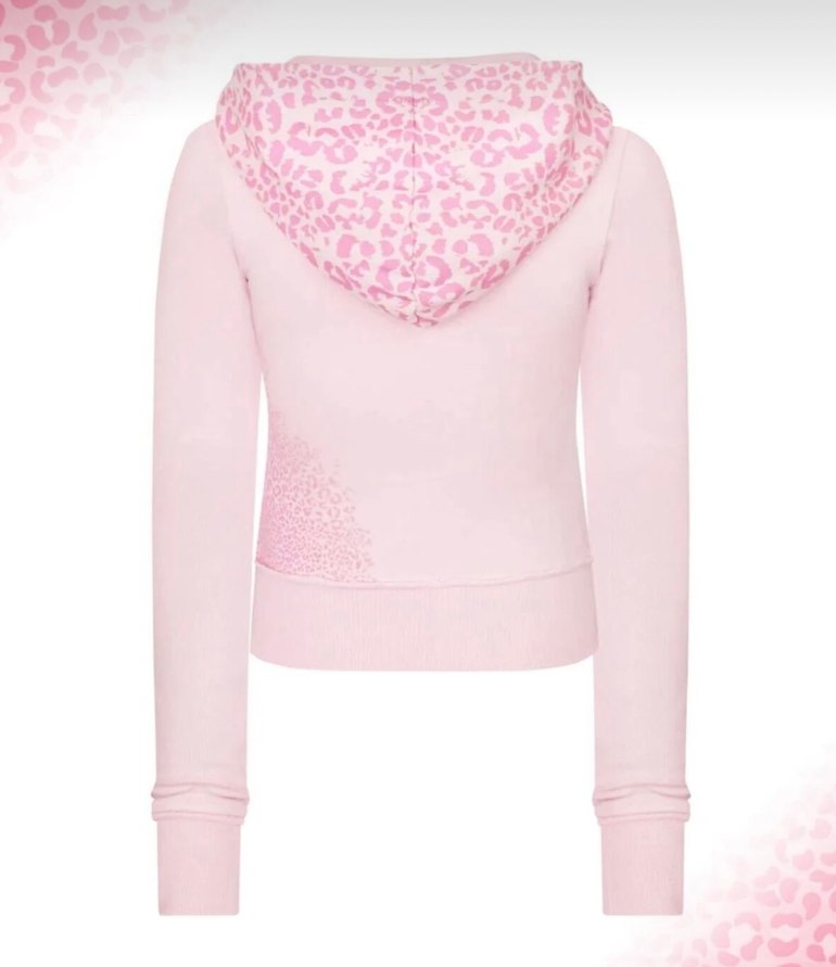 pembe leoparlı y2k eşofman takımı - Görsel 2