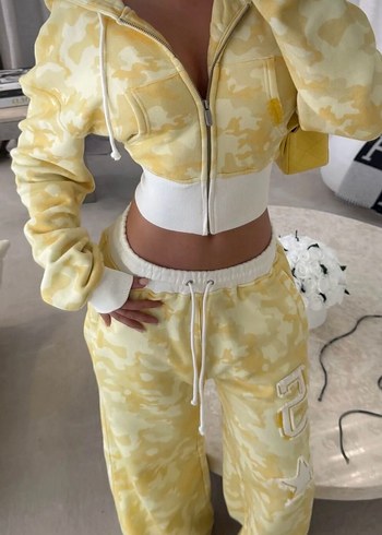 Gri Kamuflaj Desenli Kadın Eşofman Takımı - Görsel 3