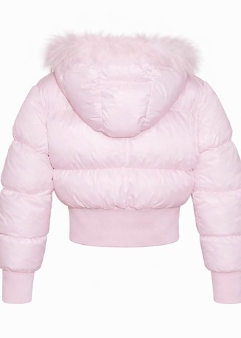 Pembe Kadın Kışlık Kürklü foxy mont - Görsel 2