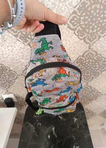 Çok Renkli Gri Çocuk Okul Çantası - Görsel 3