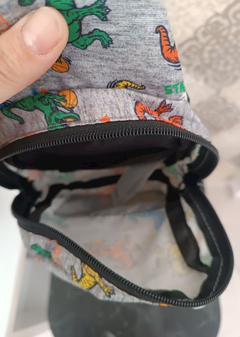 Çok Renkli Gri Çocuk Okul Çantası - Görsel 4