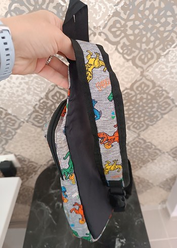 Çok Renkli Gri Çocuk Okul Çantası - Görsel 2