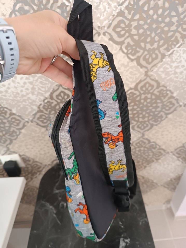 Çok Renkli Gri Çocuk Okul Çantası - Görsel 2