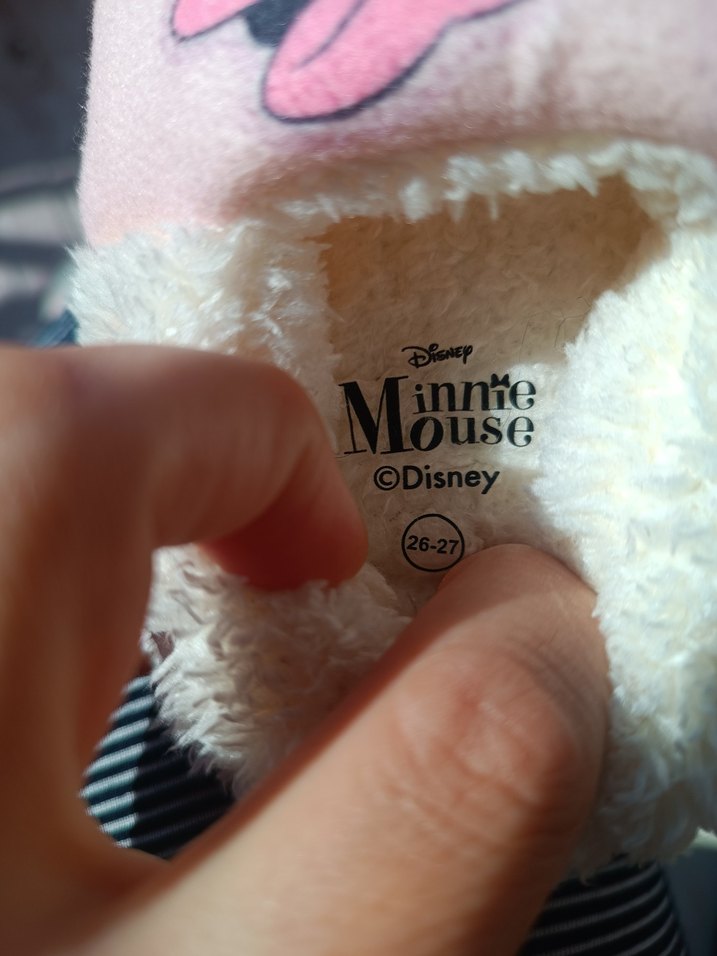 Kız Çocukları İçin Pembe Minnie Baskılı Sıcak Terlik - Görsel 3