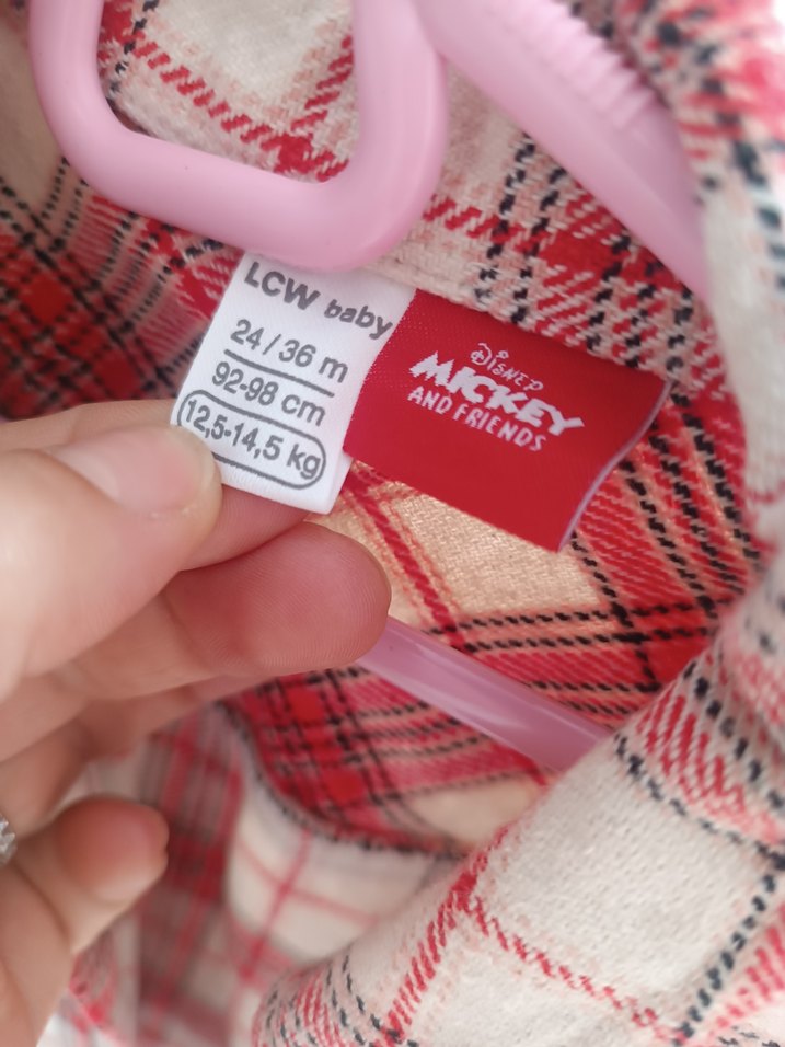 Kırmızı Nakışlı kız Çocuk Uzun Kollu Gömlek - Görsel 2