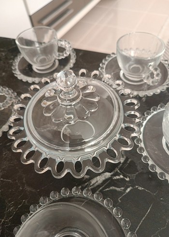 Beyaz Cam Altlıklı 6'lı kahve Fincan Takımı - Görsel 3