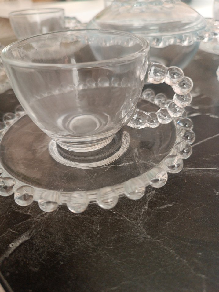 Beyaz Cam Altlıklı 6'lı kahve Fincan Takımı - Görsel 4