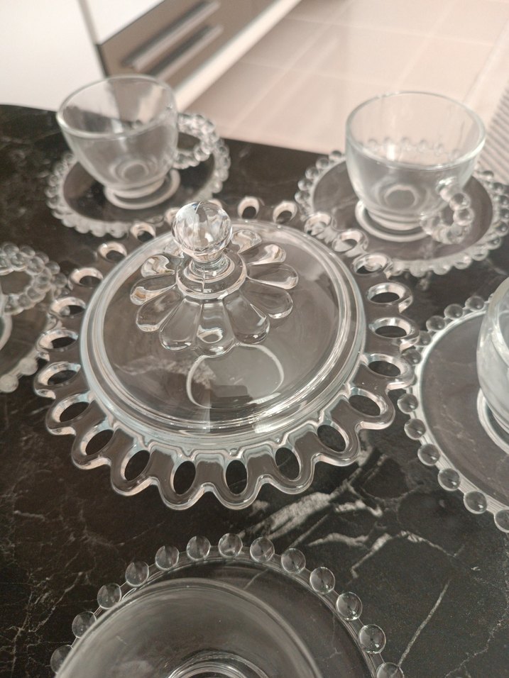 Beyaz Cam Altlıklı 6'lı kahve Fincan Takımı - Görsel 3