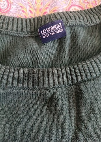 Nakışlı Yeşil erkek çocuk Triko Kazak - Görsel 3