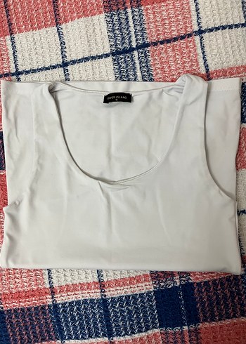 Beyaz Kadın Kolsuz Basic Atlet - Görsel 3