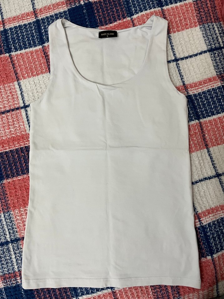 Beyaz Kadın Kolsuz Basic Atlet - Görsel 2