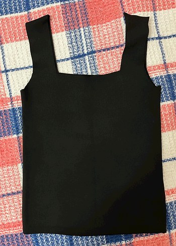 Kadın Siyah Örme Straplez Atlet - Görsel 2