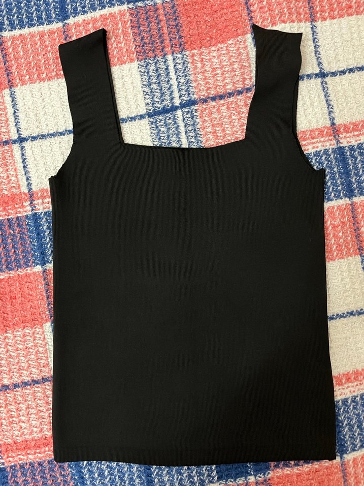 Kadın Siyah Örme Straplez Atlet - Görsel 2