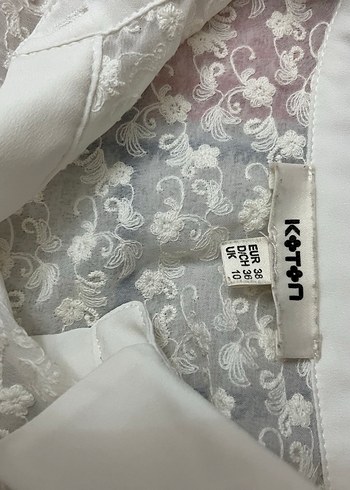 Nakışlı Beyaz Gömlek - Görsel 4