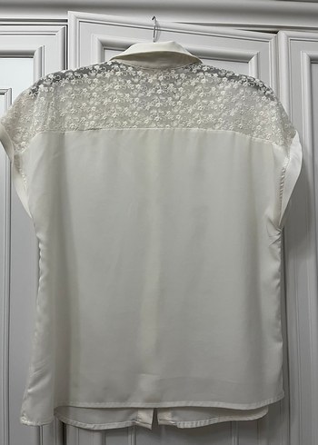 Nakışlı Beyaz Gömlek - Görsel 3