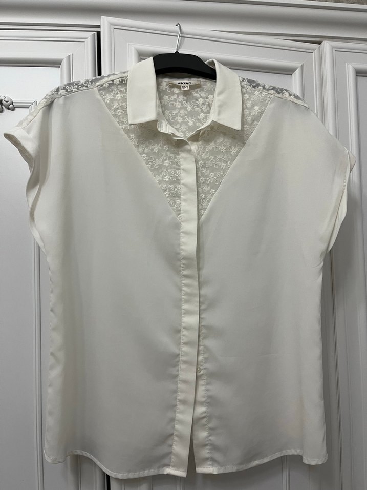 Nakışlı Beyaz Gömlek - Görsel 2