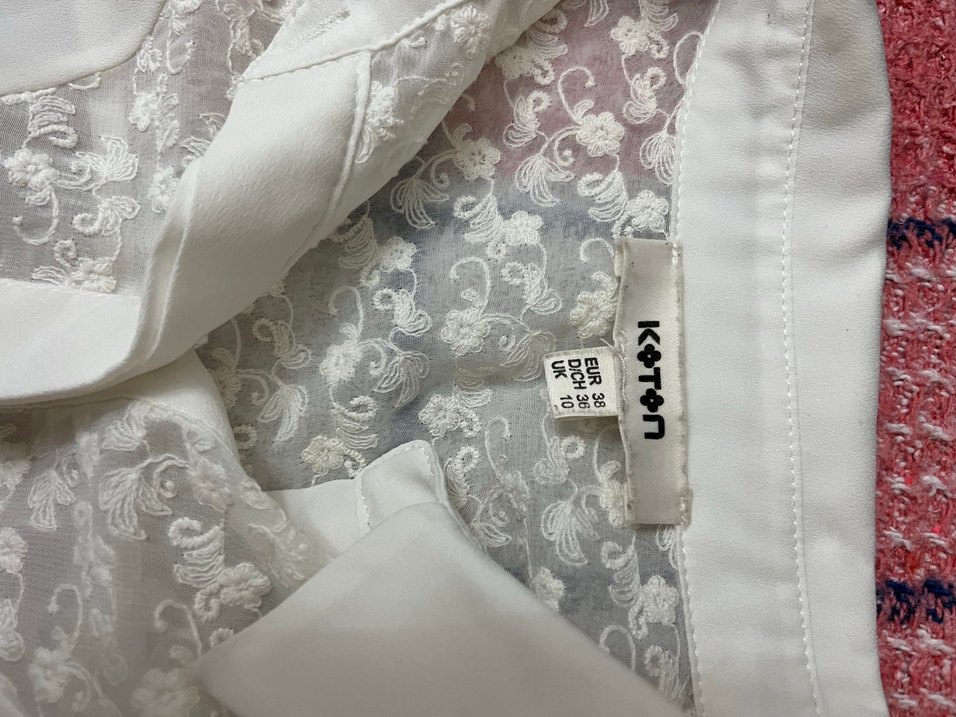 Nakışlı Beyaz Gömlek - Görsel 4