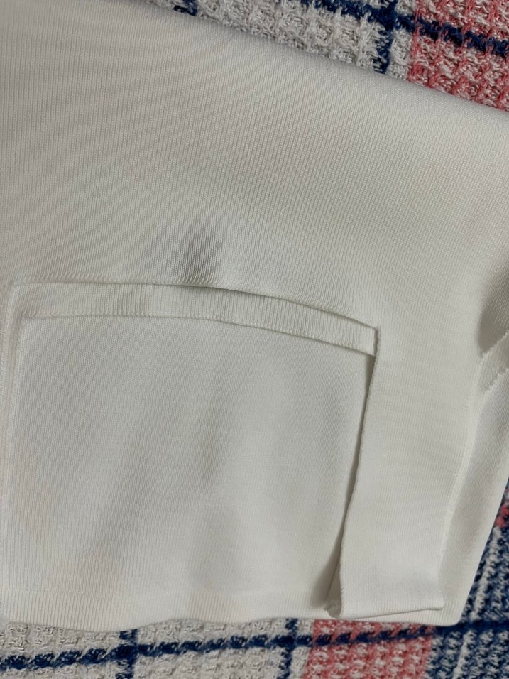 Beyaz Örgü Detaylı Midi Kadın Atlet - Görsel 3