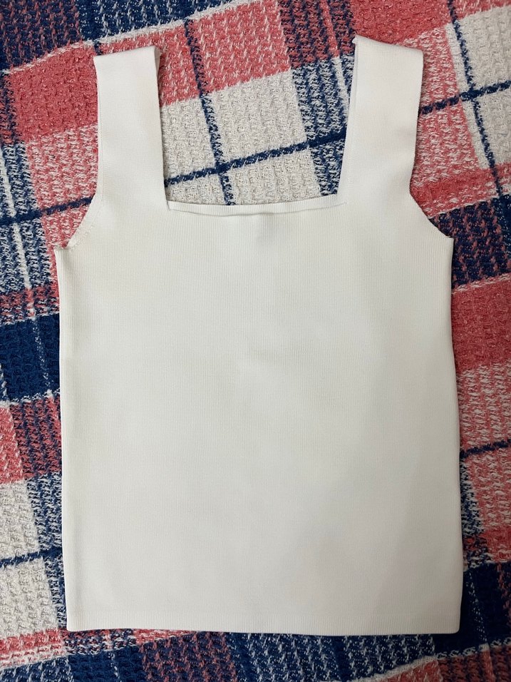 Beyaz Örgü Detaylı Midi Kadın Atlet - Görsel 2