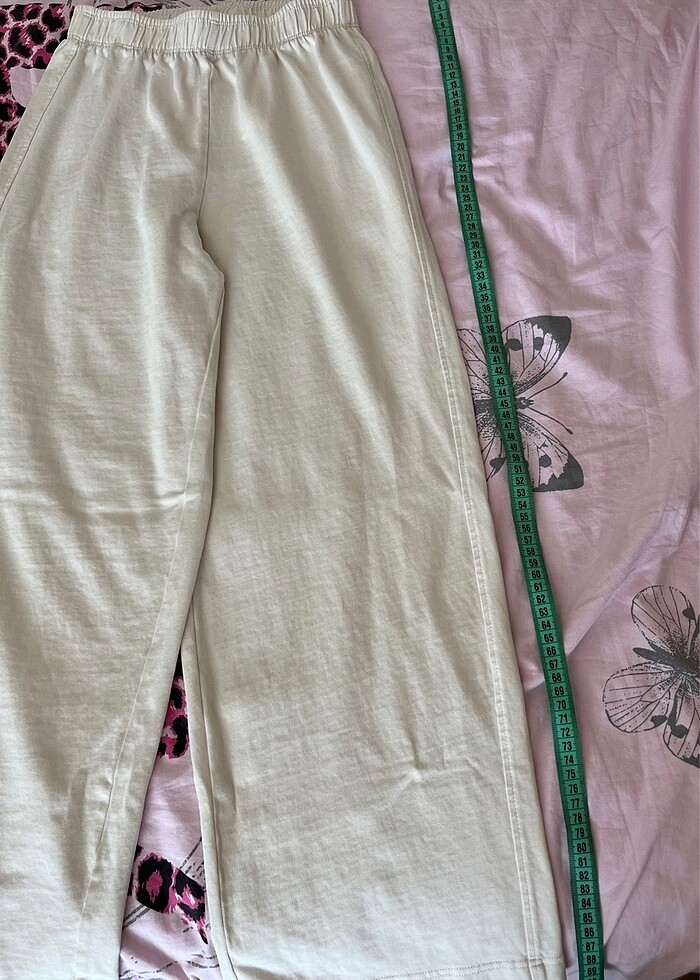 Zara ağır kumaşlı geniş paça pantolon - Görsel 3