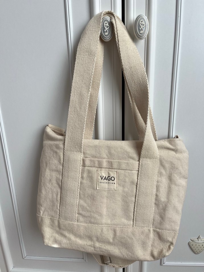 Beyaz Pamuk Kadın Omuz Çantası - Görsel 5