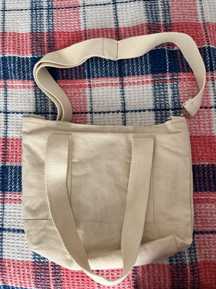 Beyaz Pamuk Kadın Omuz Çantası - Görsel 2