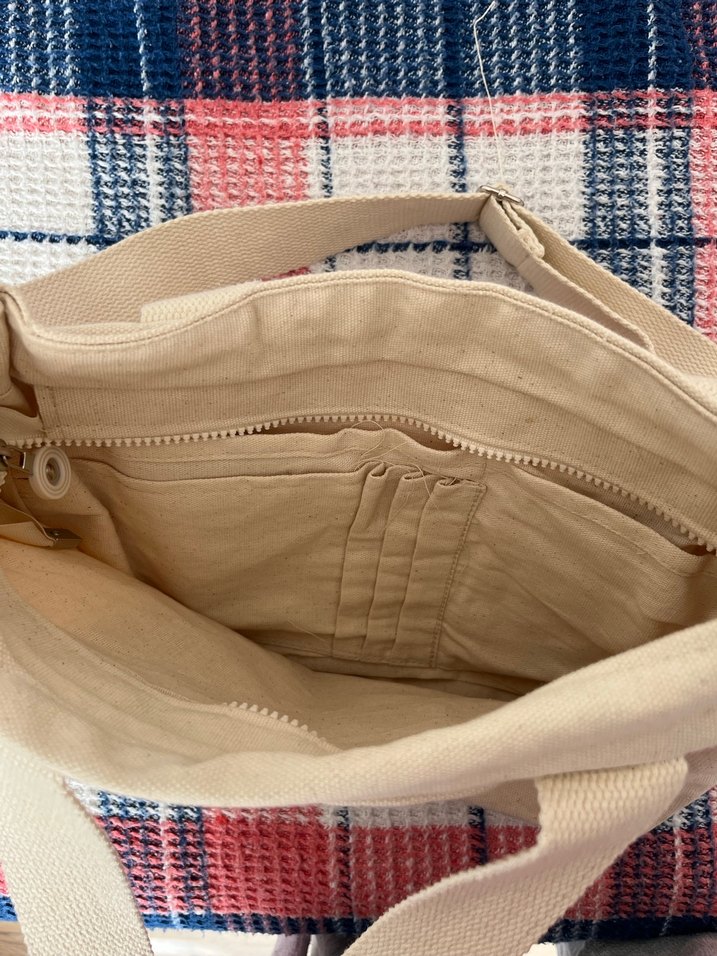 Beyaz Pamuk Kadın Omuz Çantası - Görsel 3