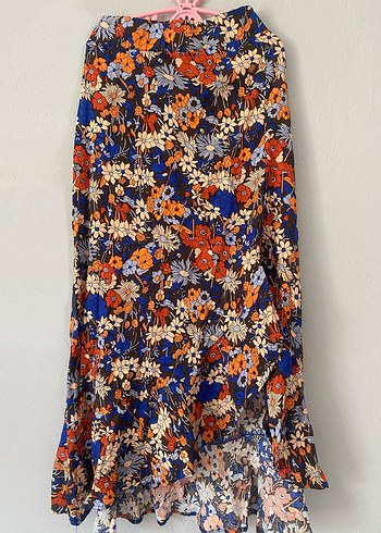 Çiçek Desenli Uzun Bohem Etek - Görsel 2