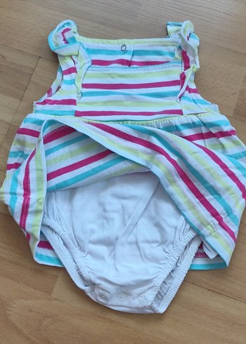 LC Waikiki Çok Renkli Fırfırlı Askısız Elbise