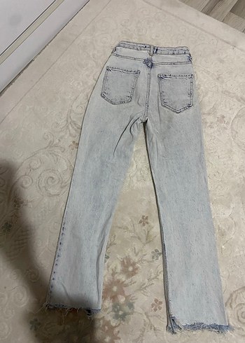 Gri Tie-Dye Midi Kadın Jean - Görsel 2