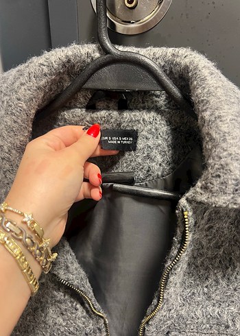 Zara model Gri Kadın Ceket, Rahat Kesim - Görsel 2