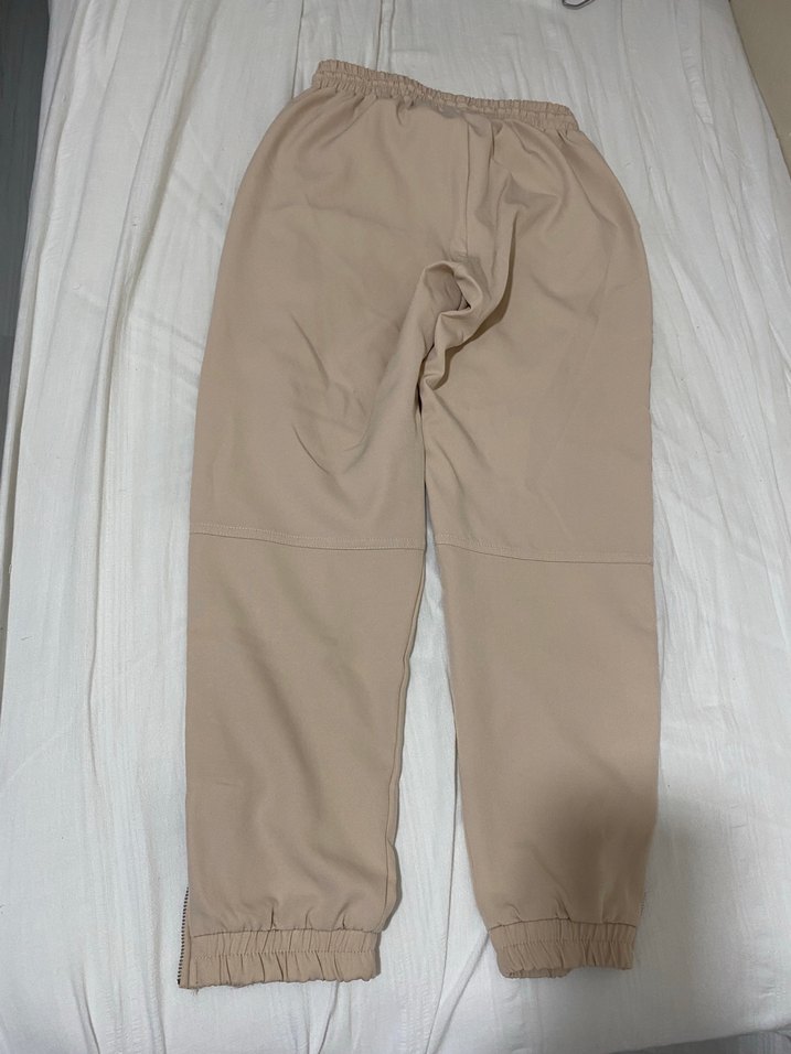 Bej Jogger Fermuarlı Kadın Pantolon - Görsel 5