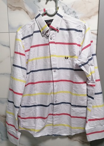 Çizgili Uzun Kollu Erkek Gömlek - Görsel 2