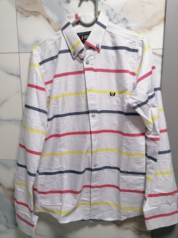 Çizgili Uzun Kollu Erkek Gömlek - Görsel 2