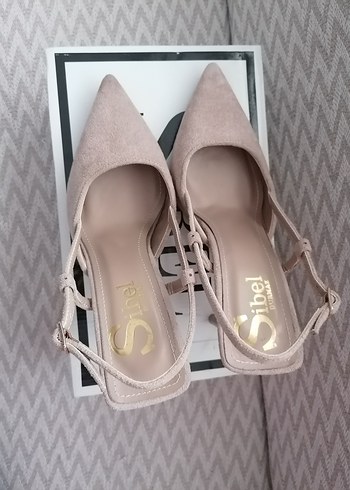Bej Süet Tokalı Stiletto Kadın Ayakkabı - Görsel 4