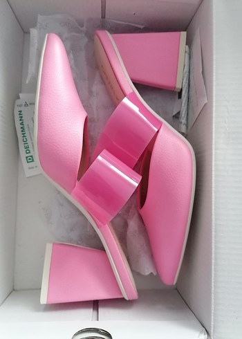Pembe  Kadın Topuklu Ayakkabı - Görsel 5
