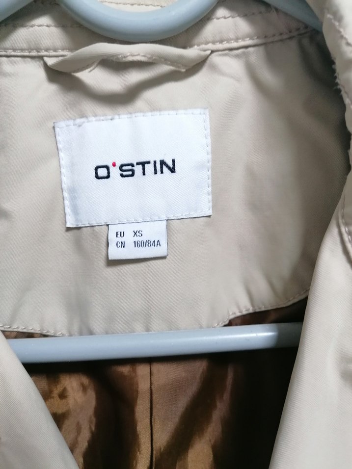 Bej Düğmeli Kadın Trençkot - Görsel 3